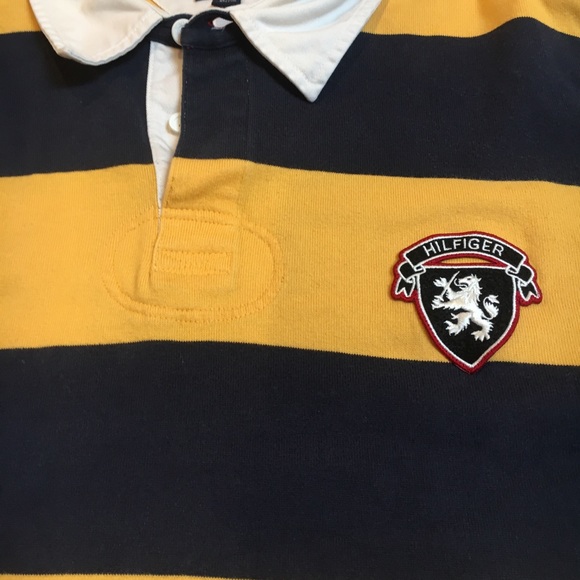 Vintage 90s Tommy Hilfiger lion rugby polo XL - Picture 2 of 5